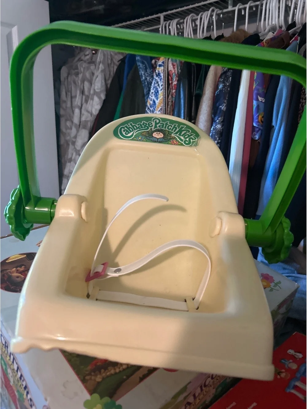 Vintage Cabbage Patch Kids Baby Swing Seat with Safety Straps